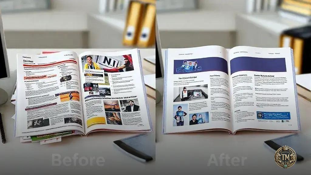 Casos reais: antes e depois de materiais bem elaborados Casos reais: antes e depois de materiais bem elaborados