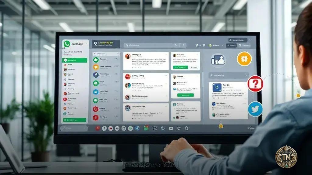 Integração perfeita entre WhatsApp, e-mail e redes sociais